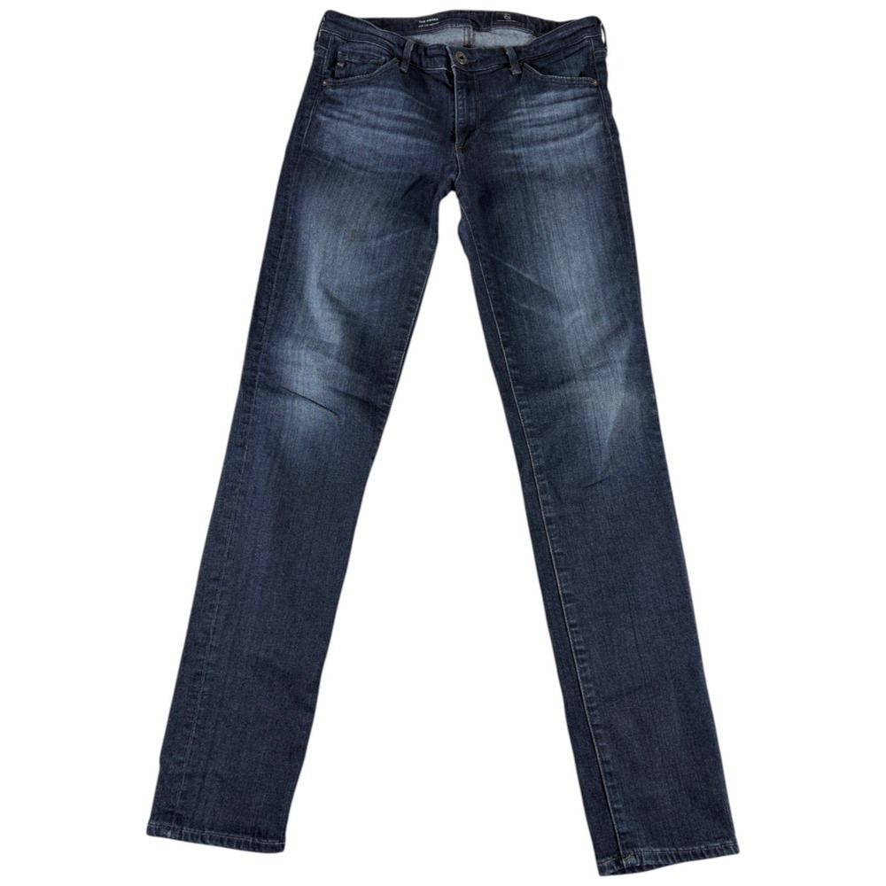 AG Adriano Goldschmied The Prima Jeans Women 28 Dark Blue Midrise Slim Tapered